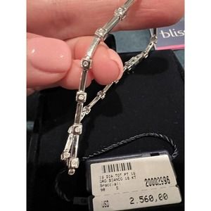 New $ 2560. Bliss By Damiani Together 18k White Gold Diamond 0.18ct Bracelet